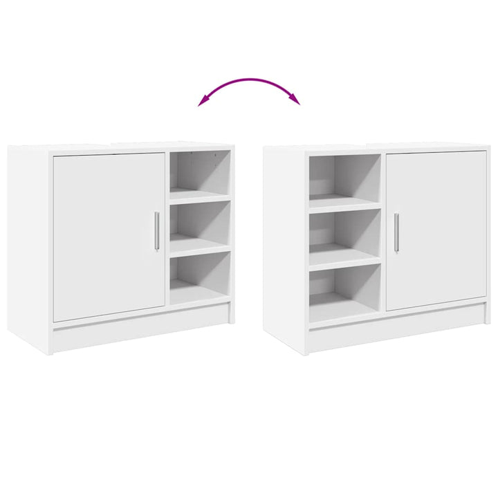 underskab til håndvask 63x29x55 cm konstrueret træ hvid