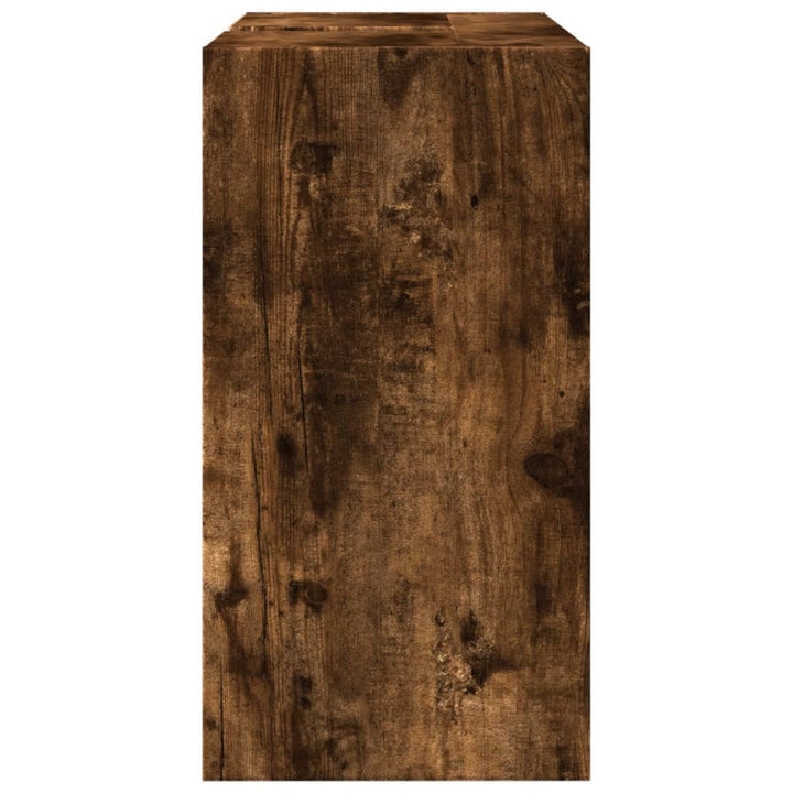 underskab til håndvask 63x29x55 cm konstrueret træ røget eg