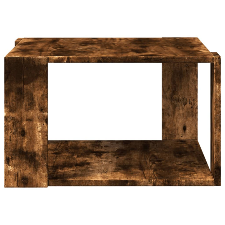 sofabord 51,5x51,5x30 cm konstrueret træ røget egetræsfarve