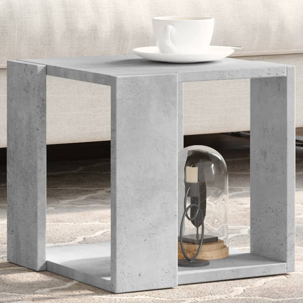 sofabord 32x32x30 cm konstrueret træ betongrå