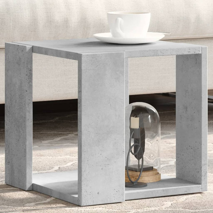 sofabord 32x32x30 cm konstrueret træ betongrå