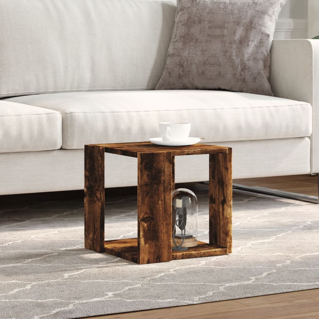 sofabord 32x32x30 cm konstrueret træ røget egetræsfarve