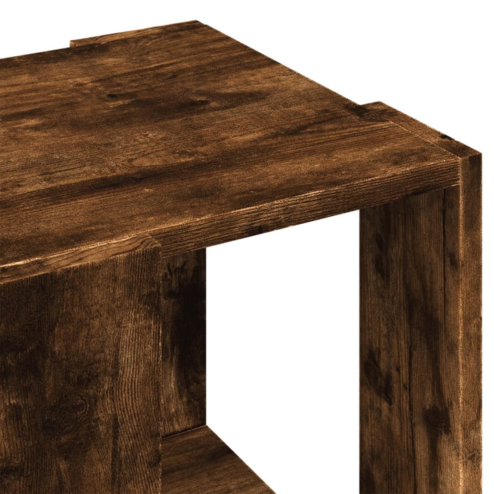 sofabord 32x32x30 cm konstrueret træ røget egetræsfarve