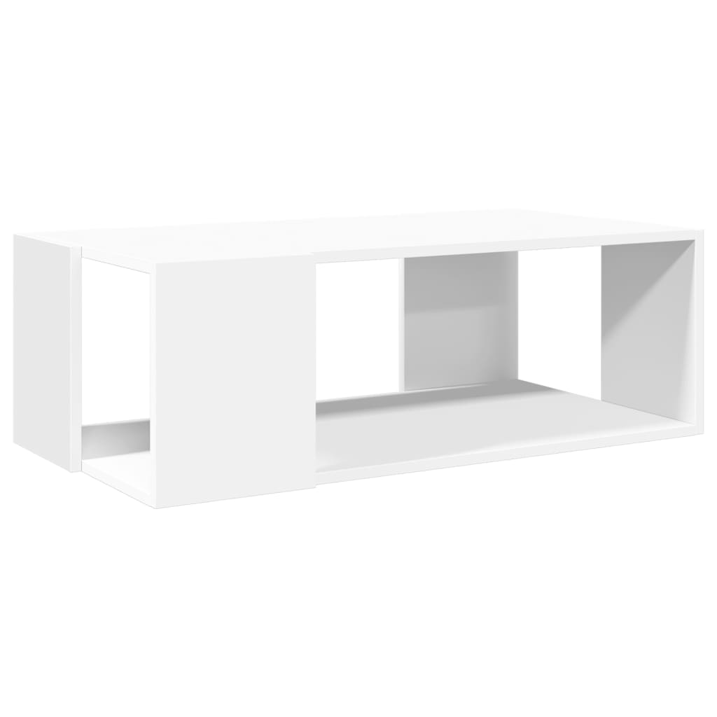 sofabord 89,5x48x30 cm konstrueret træ hvid