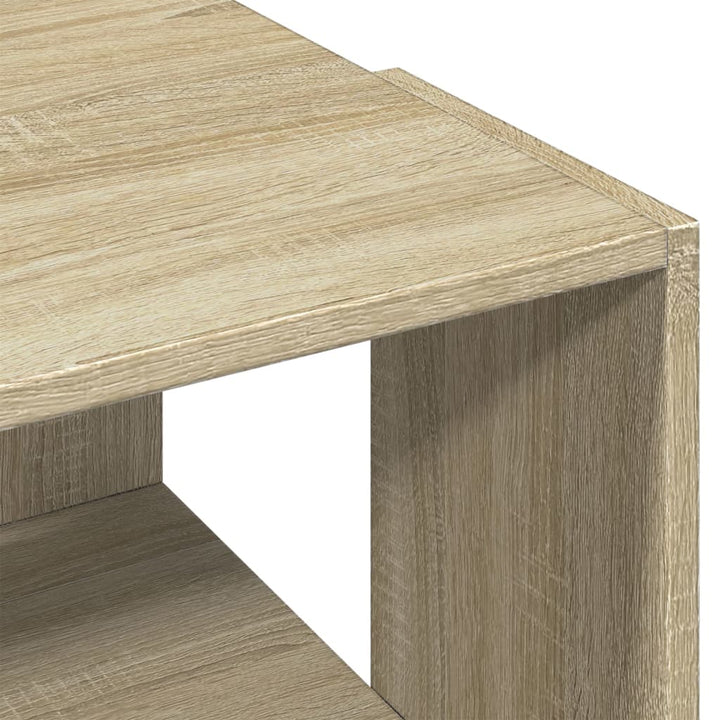 sofabord 89,5x48x30 cm konstrueret træ sonoma-eg