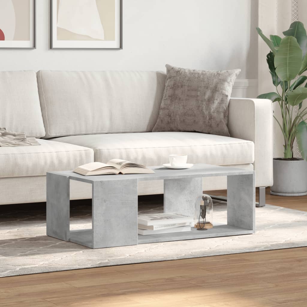 sofabord 89,5x48x30 cm konstrueret træ betongrå