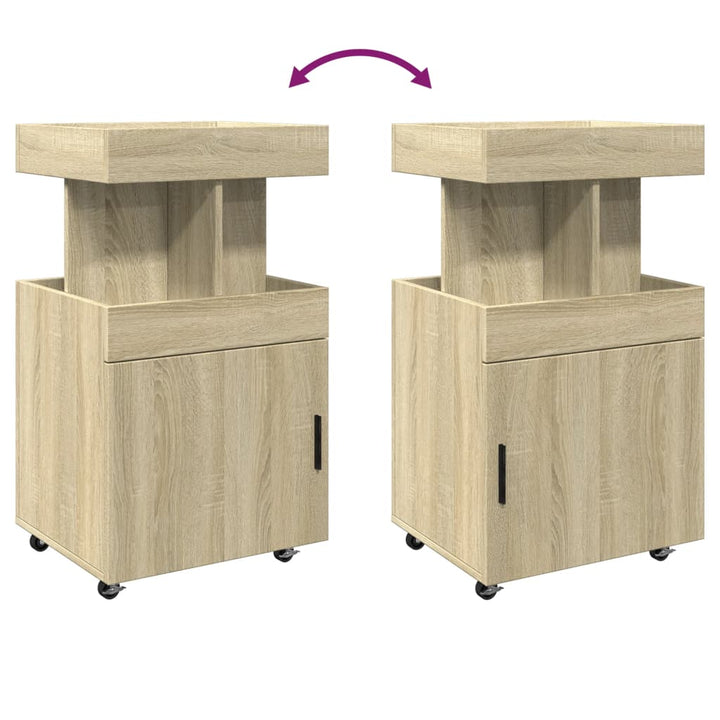 barvogn 50x41x89 cm konstrueret træ sonoma-eg