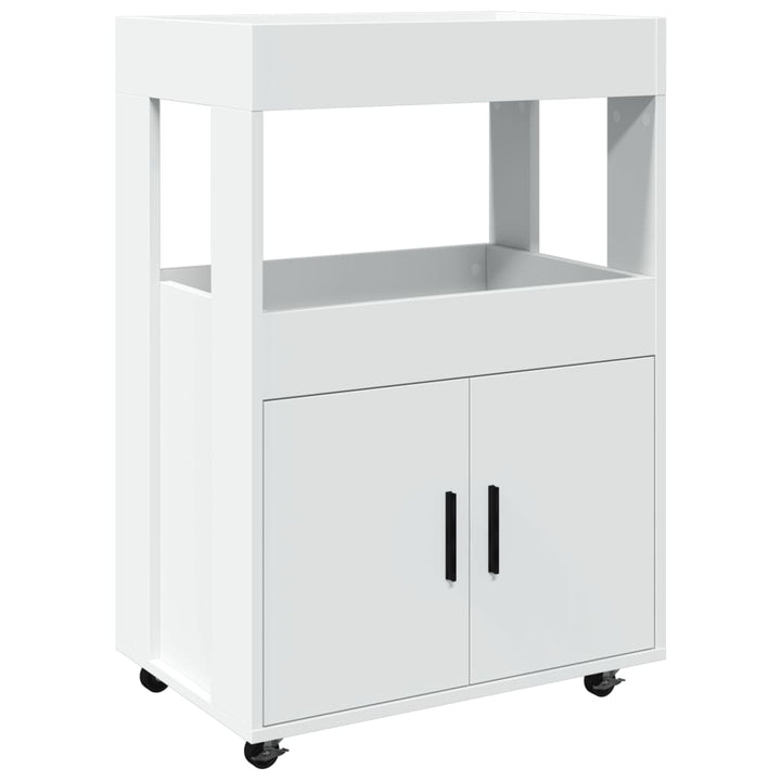 barvogn 60x39,5x89 cm konstrueret træ hvid