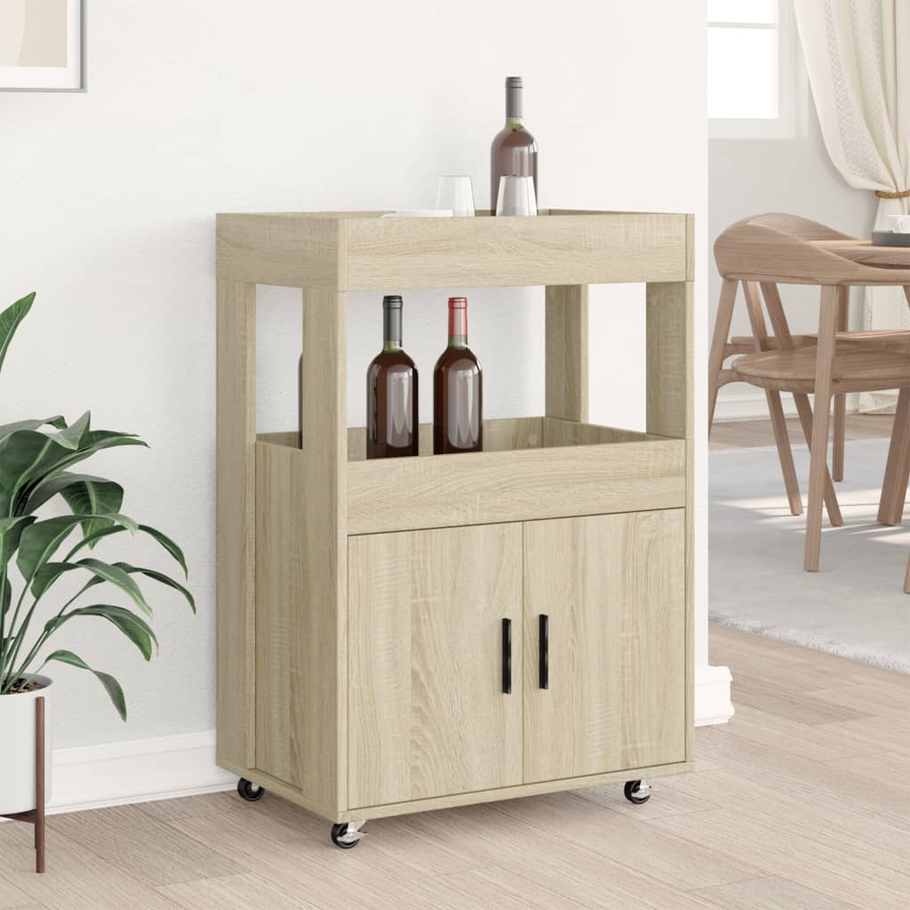 barvogn 60x39,5x89 cm konstrueret træ sonoma-eg