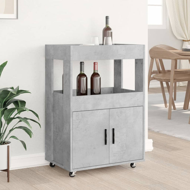 barvogn 60x39,5x89 cm konstrueret træ betongrå
