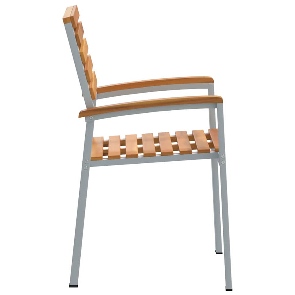 Have Stol 6 stk. Brun Massivt Akacietræ Stabelbar