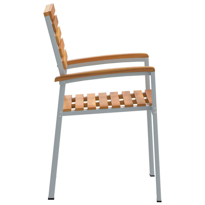 Have Stol 6 stk. Brun Massivt Akacietræ Stabelbar