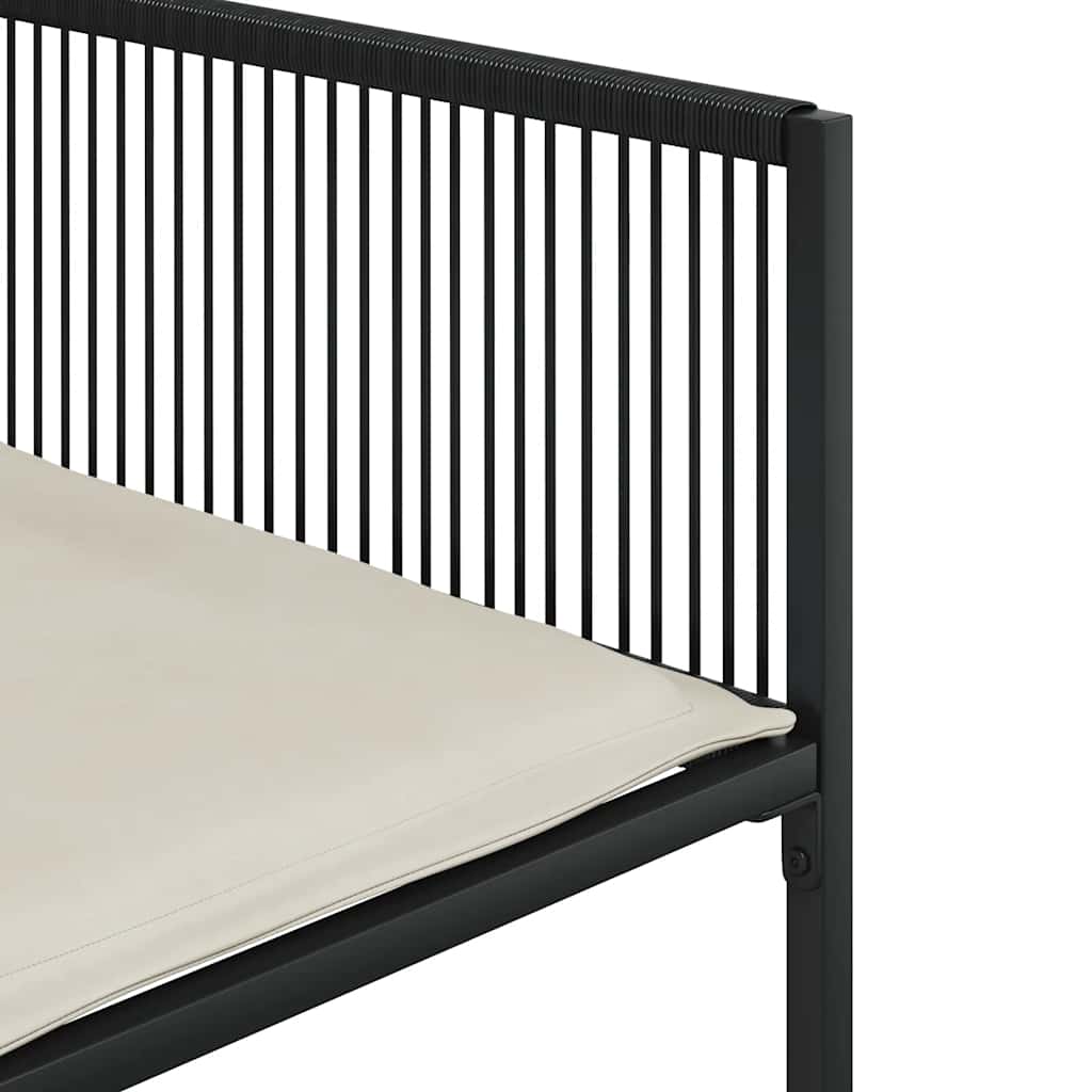 spisebordssæt til haven 13 dele med hynder polyrattan sort