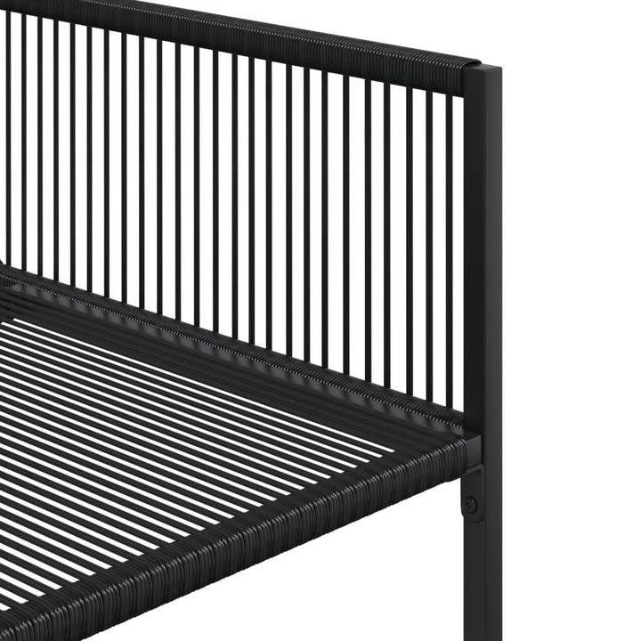 spisebordssæt til haven 5 dele polyrattan sort