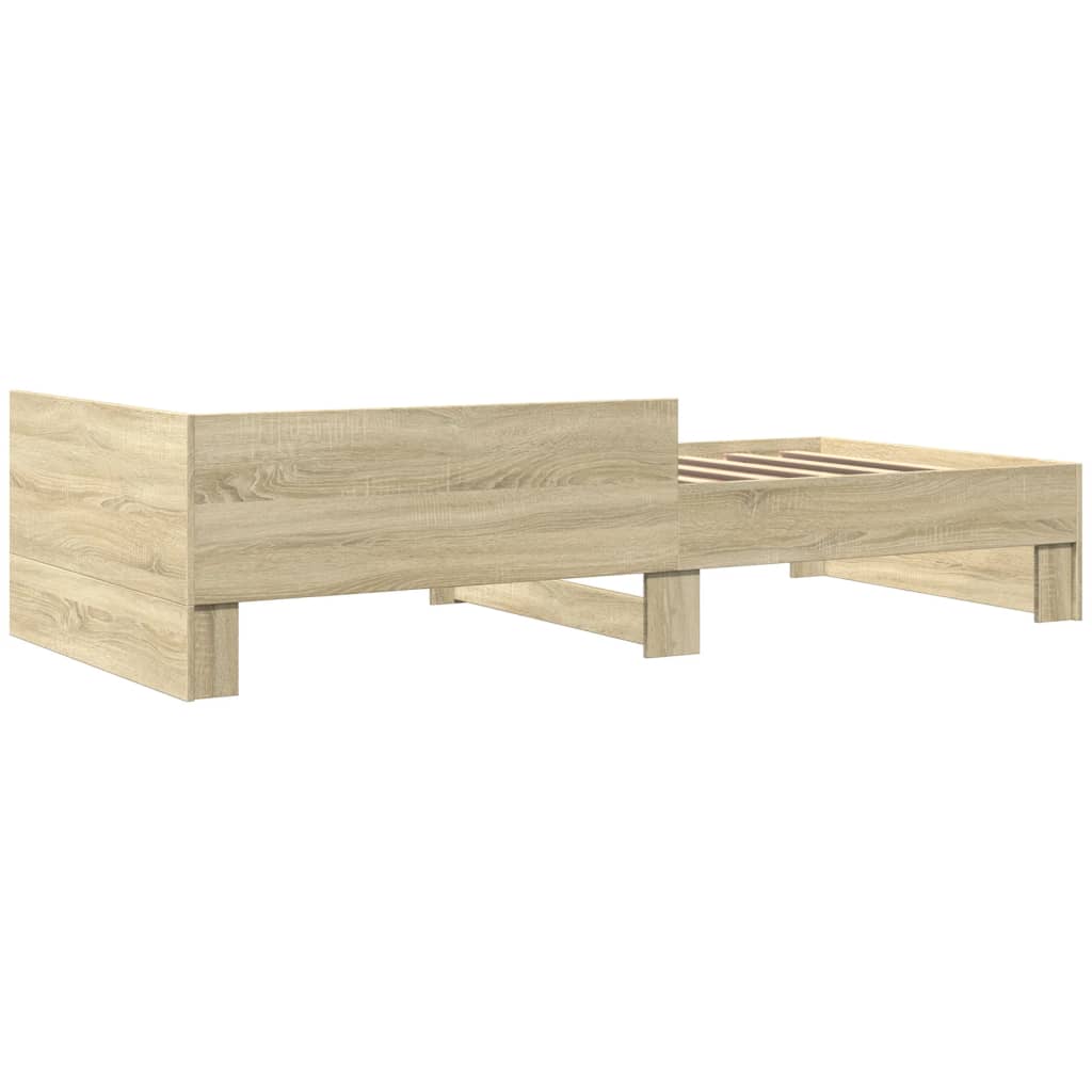 sengeramme 100x200 cm uden madras konstrueret træ sonoma-eg