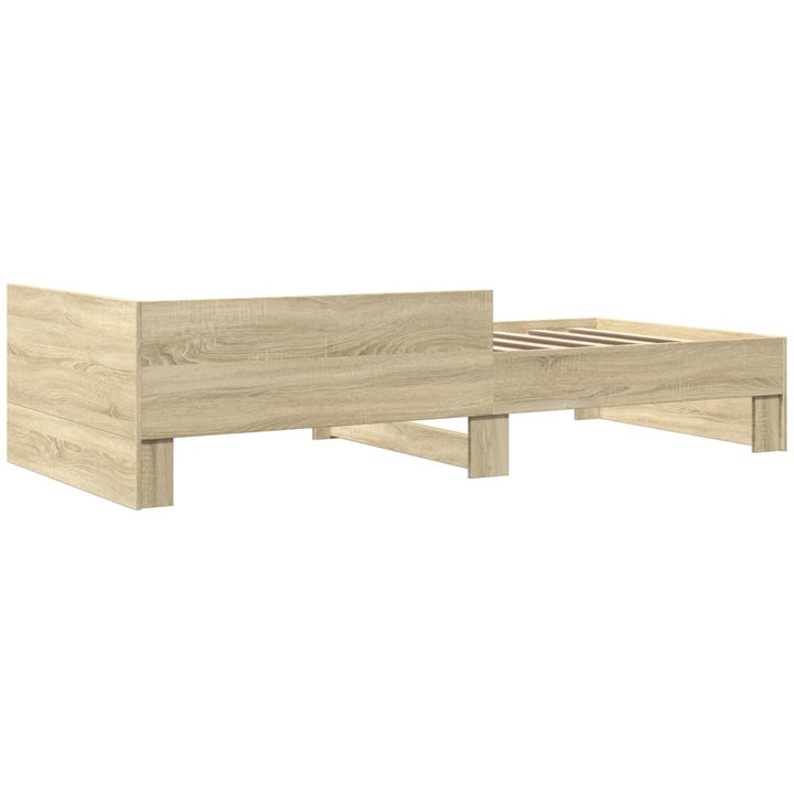 sengeramme 100x200 cm uden madras konstrueret træ sonoma-eg