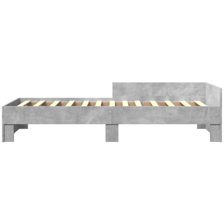 sengeramme 100x200 cm konstrueret træ betongrå