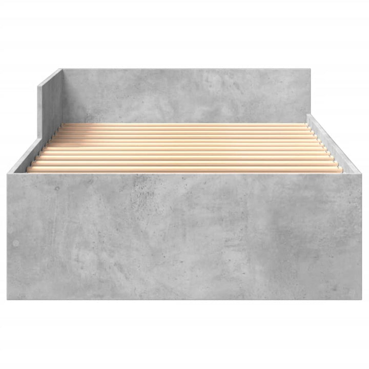 sengeramme 100x200 cm konstrueret træ betongrå