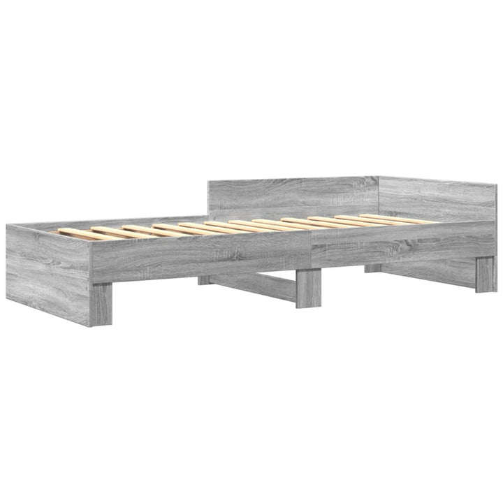 sengeramme 100x200 cm konstrueret træ grå sonoma-eg
