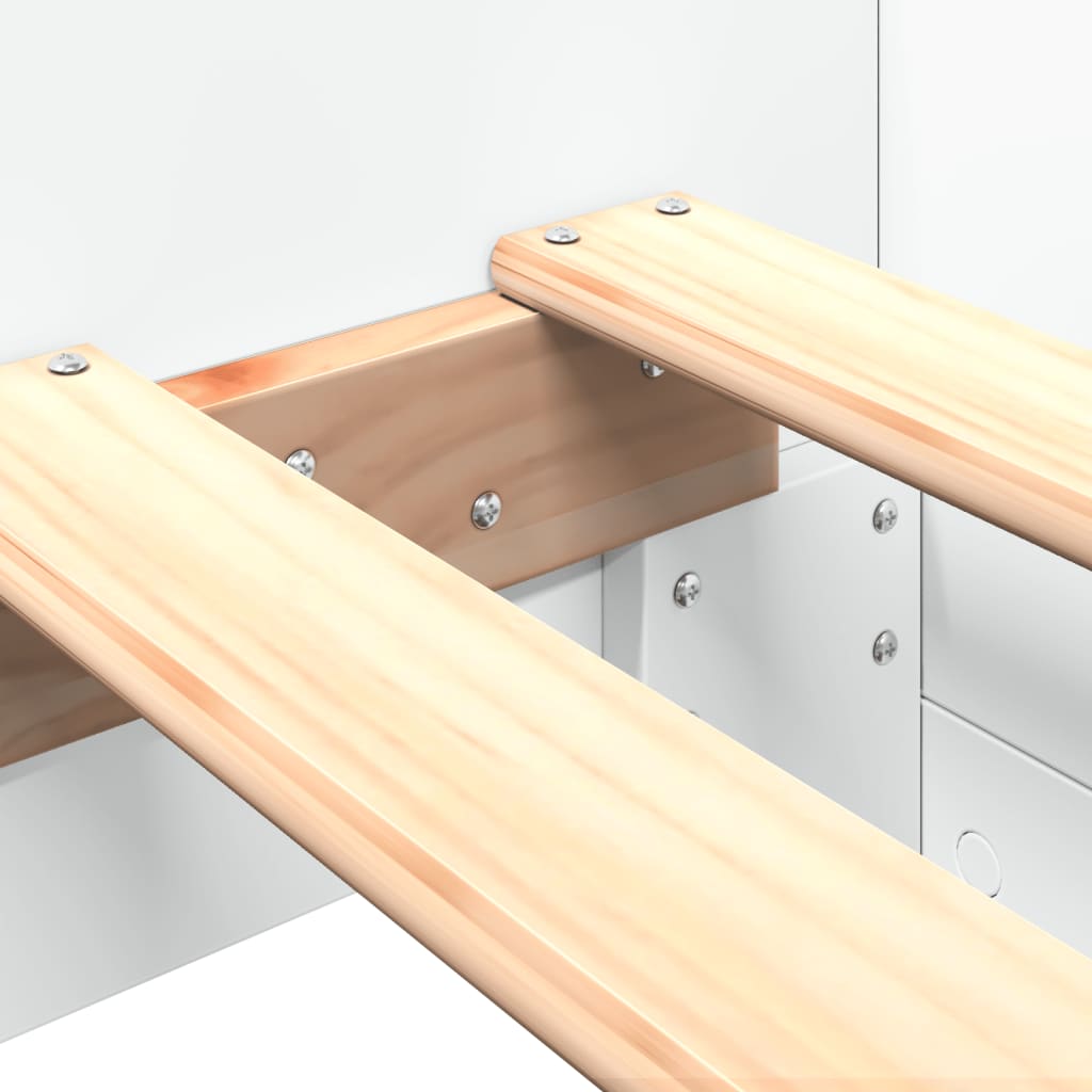 sengeramme 90x200 cm konstrueret træ hvid