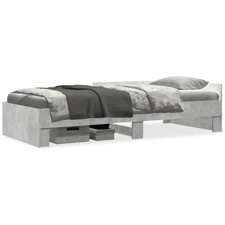 sengeramme 90x200 cm konstrueret træ betongrå