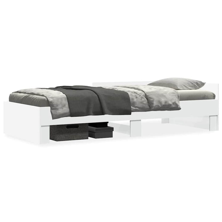 sengeramme 90x190 cm konstrueret træ hvid