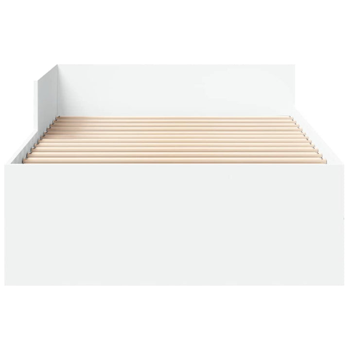sengeramme 90x190 cm konstrueret træ hvid