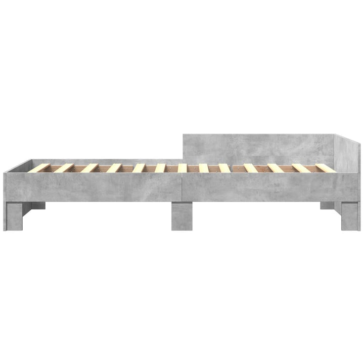 sengeramme 90x190 cm konstrueret træ betongrå
