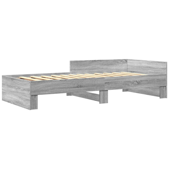sengeramme 90x190 cm konstrueret træ grå sonoma-eg