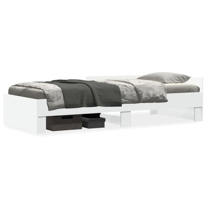 sengeramme 75x190 cm konstrueret træ hvid