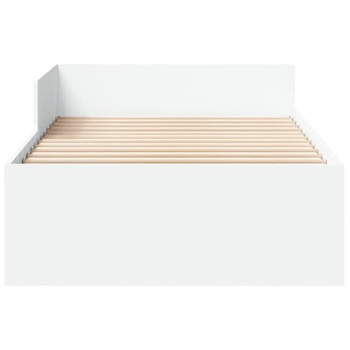 sengeramme 75x190 cm konstrueret træ hvid