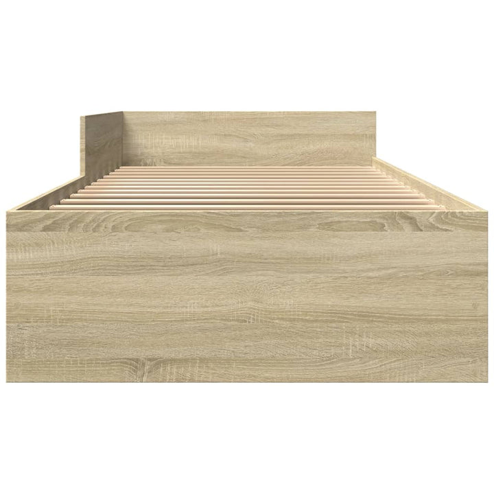 sengeramme 75x190 cm uden madras konstrueret træ sonoma-eg
