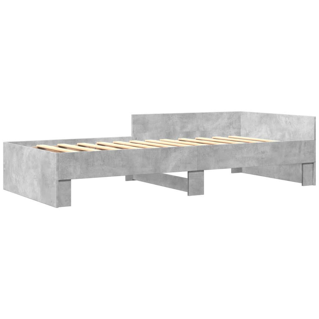 sengeramme 75x190 cm konstrueret træ betongrå