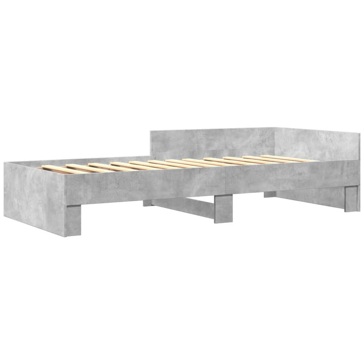 sengeramme 75x190 cm konstrueret træ betongrå