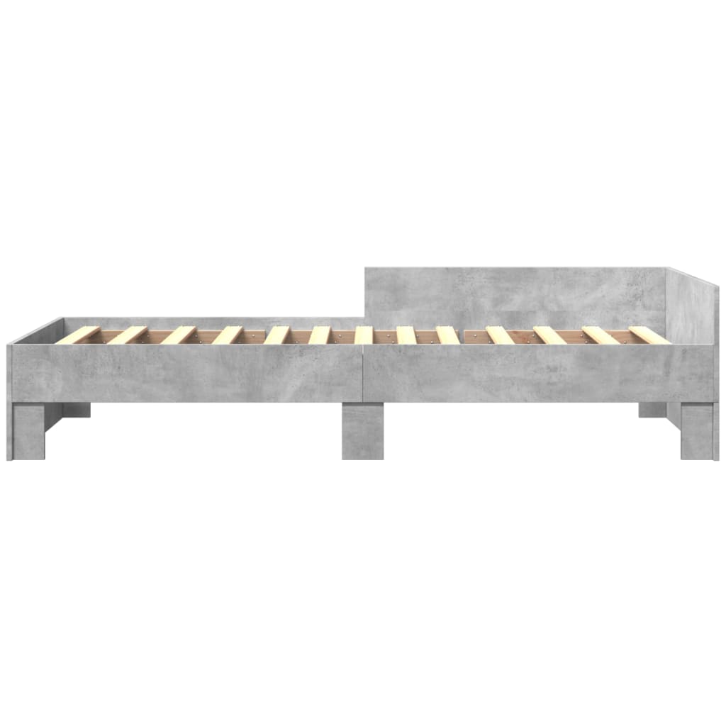 sengeramme 75x190 cm konstrueret træ betongrå