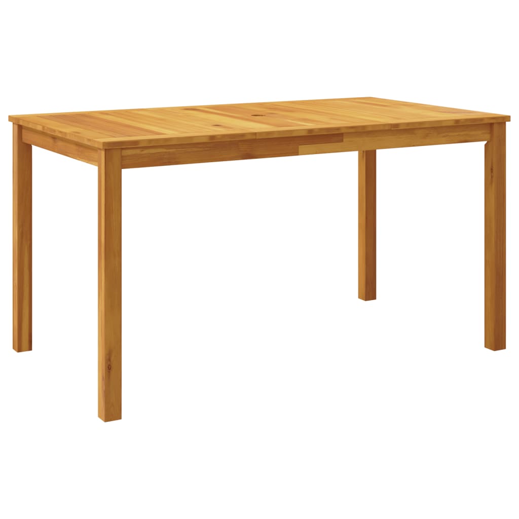 spisebordssæt til haven 5 dele 140x80x74 cm massivt akacietræ