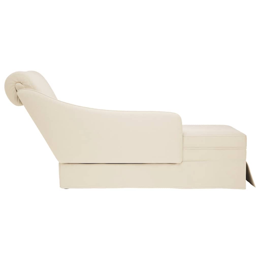 chaiselong med bolster og højre armlæn hør