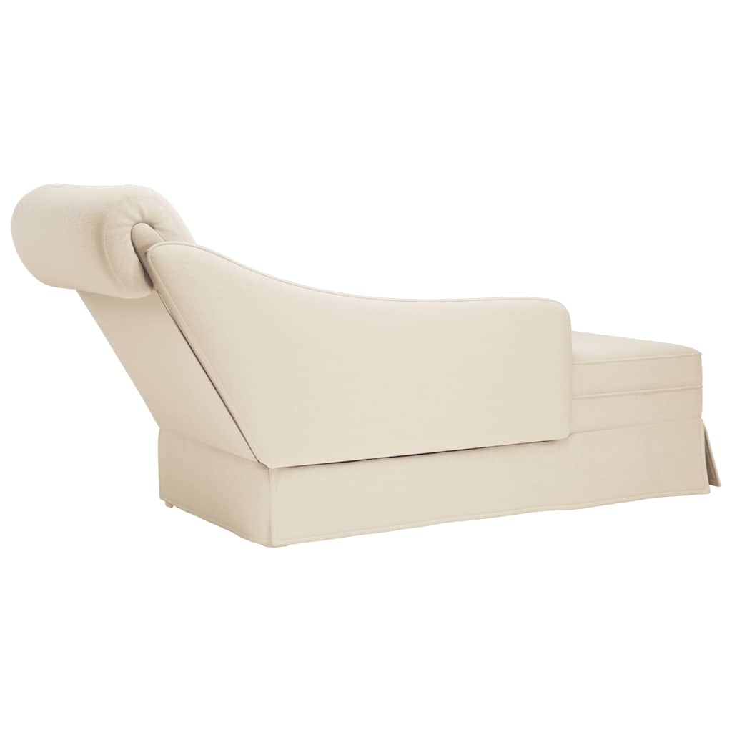 chaiselong med bolster og højre armlæn hør