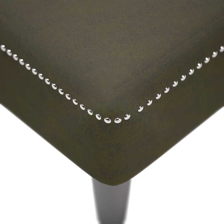 chaiselong med pude og højre armlæn kunstlæder armygrøn