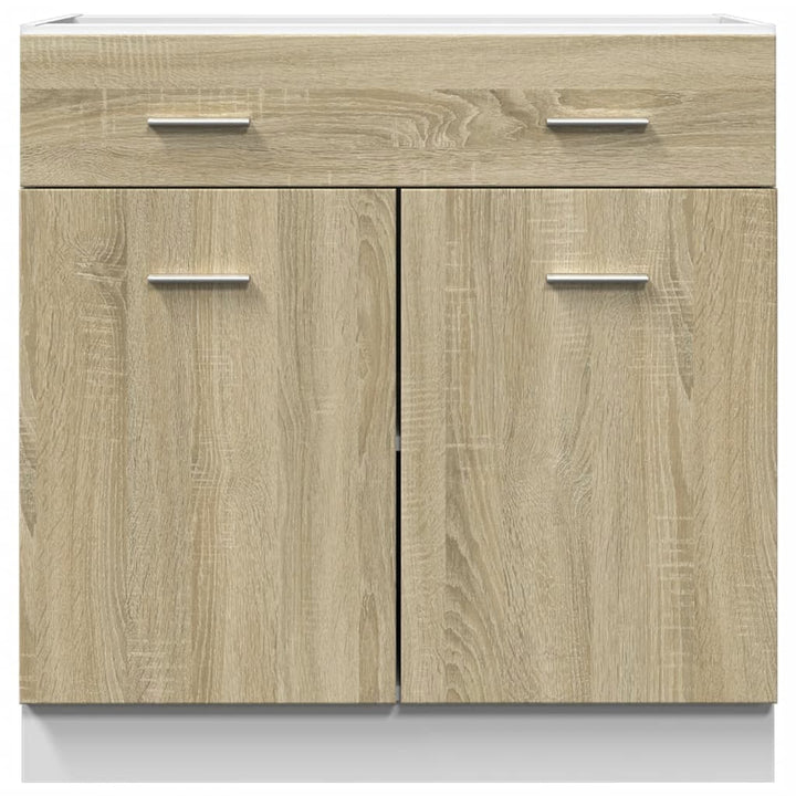 skuffebundskab "Lyon" Sonoma eg 80x46x81,5 cm konstrueret træ