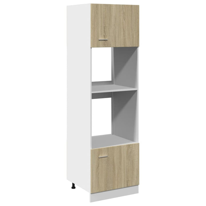 mikrobølgeovnsskab "Lyon" Sonoma eg 60x57x207 cm konstrueret træ