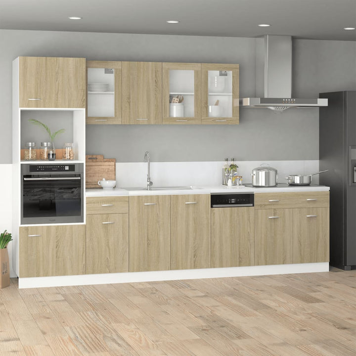 mikrobølgeovnsskab "Lyon" Sonoma eg 60x57x207 cm konstrueret træ