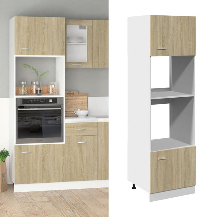 mikrobølgeovnsskab "Lyon" Sonoma eg 60x57x207 cm konstrueret træ