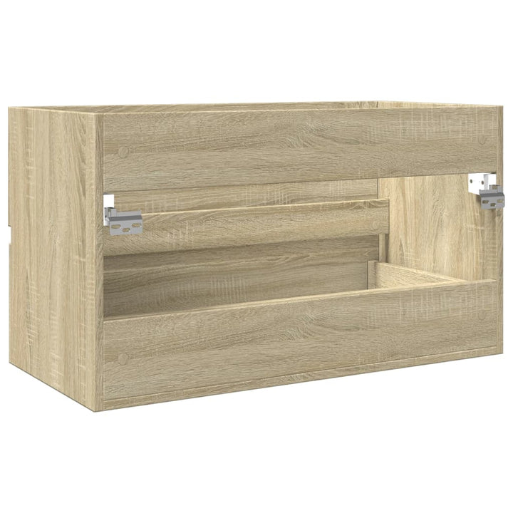 vaskeskab 80x38,5x45 cm konstrueret træ sonoma-eg