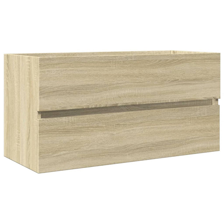 vaskeskab 90x38,5x45 cm konstrueret træ sonoma-eg