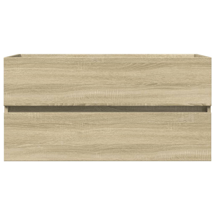 vaskeskab 90x38,5x45 cm konstrueret træ sonoma-eg