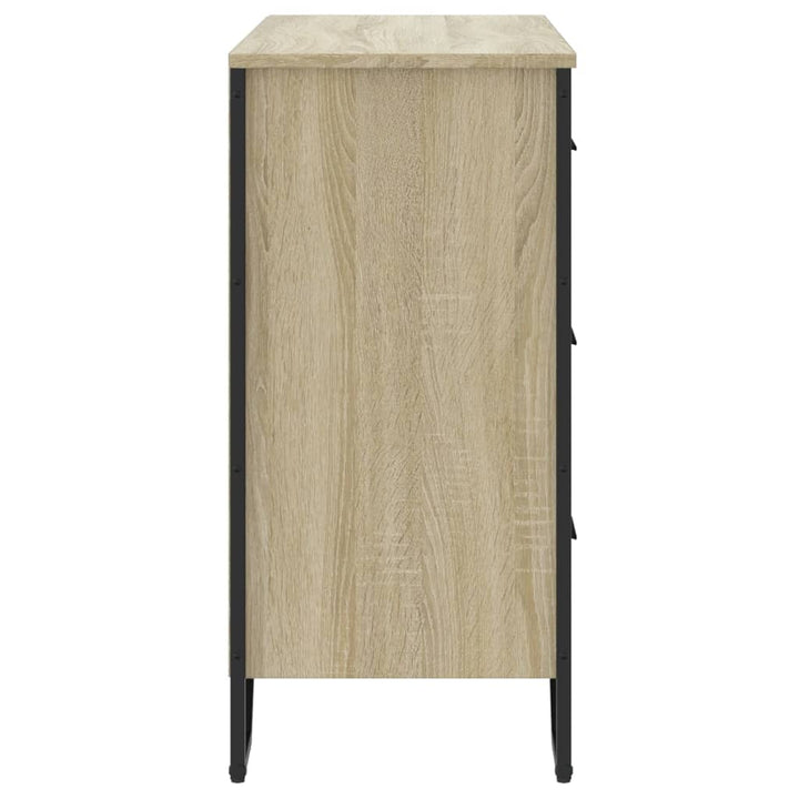 kommode 91x35,5x74,5 cm konstrueret træ sonoma-eg