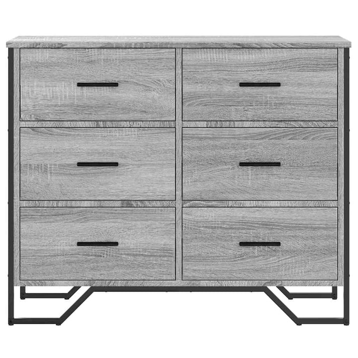 kommode 91x35,5x74,5 cm konstrueret træ sonoma-eg