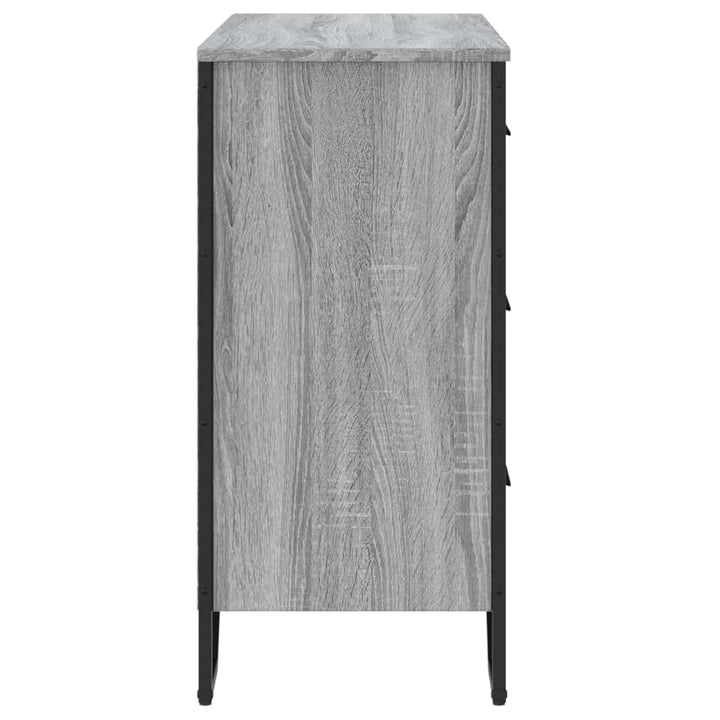kommode 91x35,5x74,5 cm konstrueret træ sonoma-eg