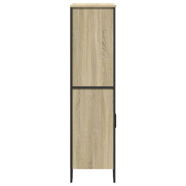 skab 79,5x35,5x137,5 cm konstrueret træ sonoma-eg
